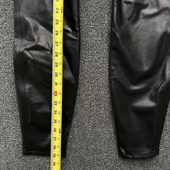 VERONICA‎ BEARD Debbie Leather Skinny Ankle High Rise Sz 24 Black - Picture 3 of 7